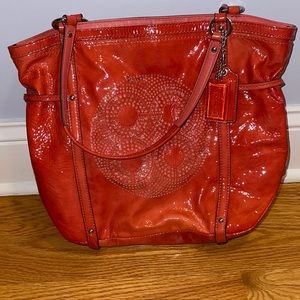 Orange/Red Coach Bag